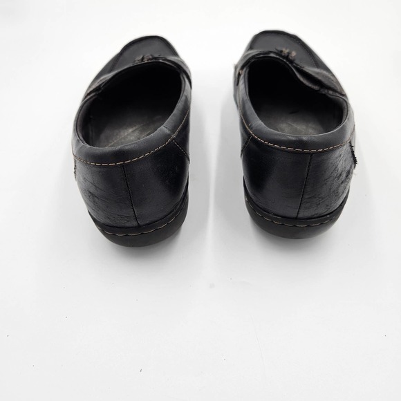 Clarks Collection Soft Cushion Black Ashland Bubble Loafer Wedge Heel Size 8 - Picture 8 of 11